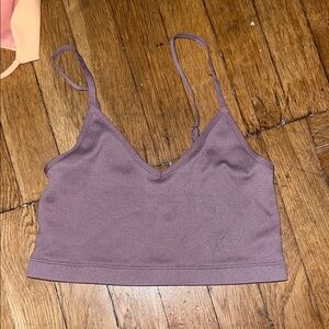 Abercrombie & Fitch Mauve Strappy Crop Top